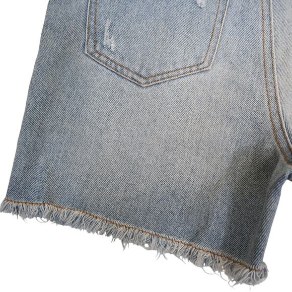 Chelsea & Violet Womens 27 Distressed Button Fly Jean Shorts - Picture 6 of 10